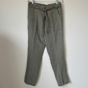 C&C California Olive Green Utility Pants Drawstring Waist Casual Size M